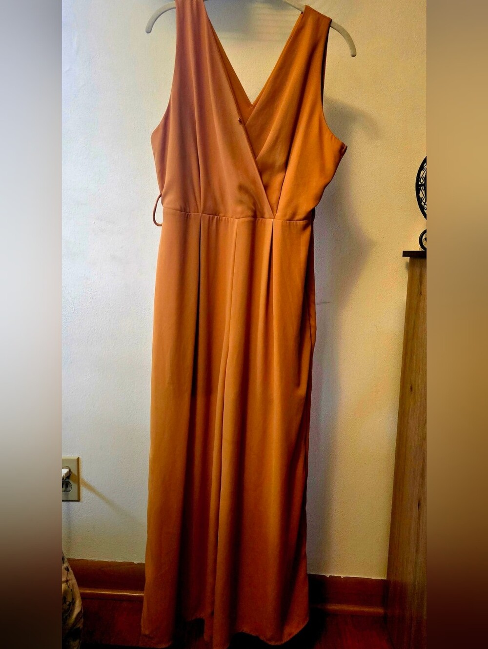 Sienna Sky Sleeveless Grecian Mustard Wide Leg Jumpsuit